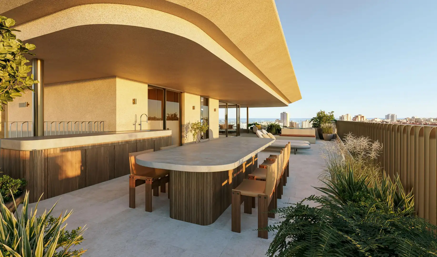 Terrasse von Wohnungen zum Verkauf in Fuengirola mit Gemeinschaftspool