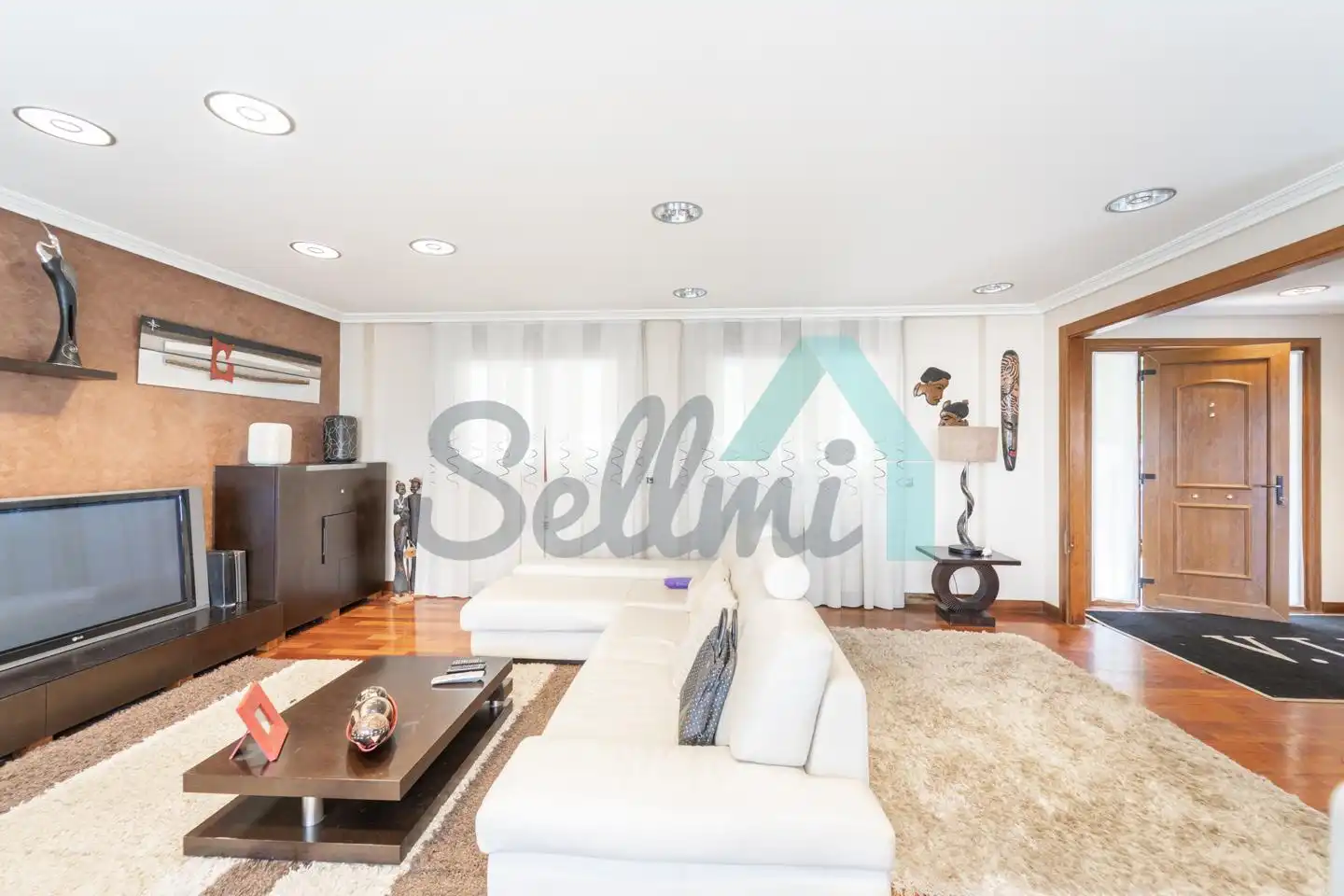Sala de estar de Casa o chalet en venta en Oviedo  con Calefacción, Jardín privado y Parquet