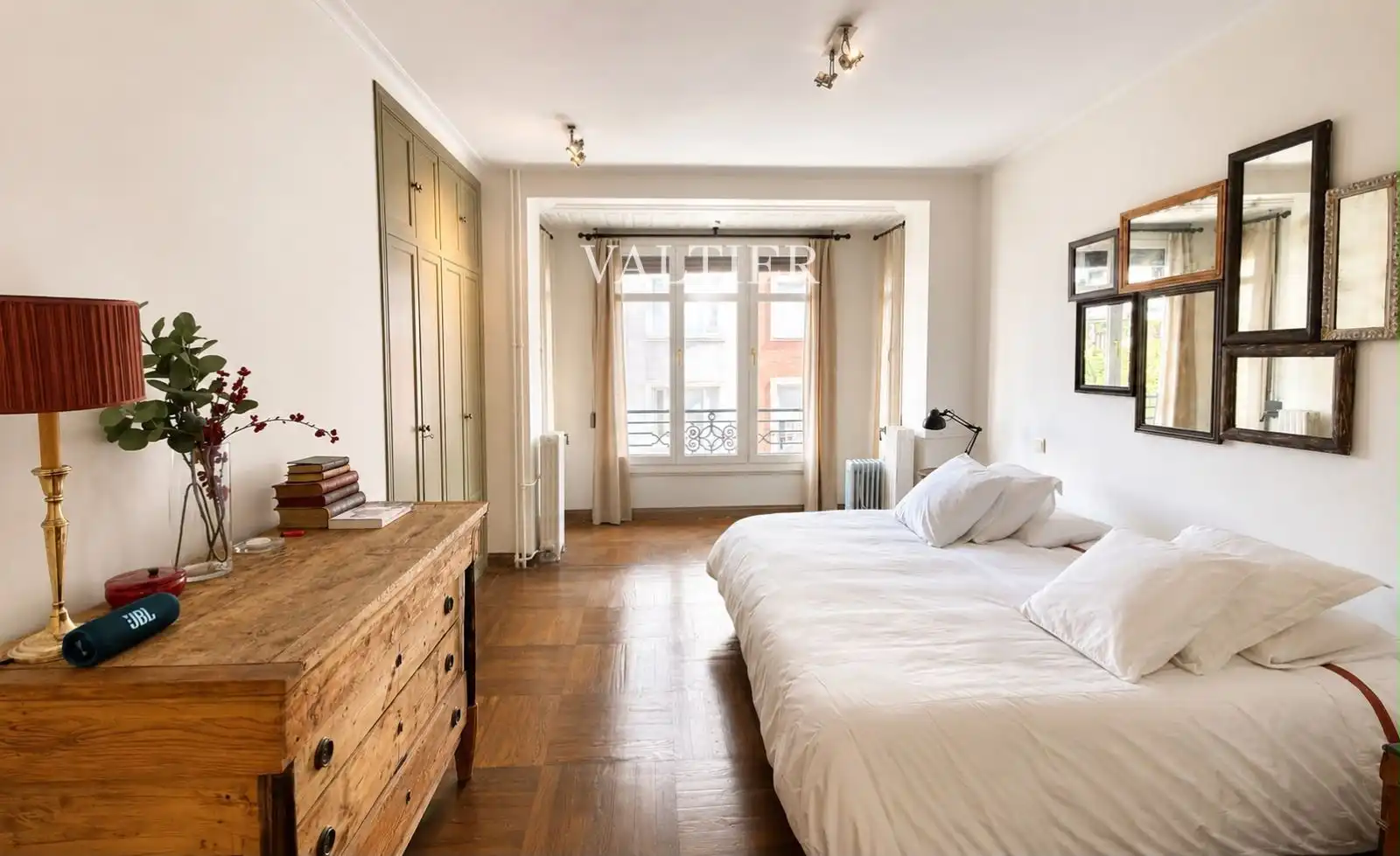 Schlafzimmer von Wohnung zur Miete in Madrid mit Klimaanlage, Heizung und Terrasse