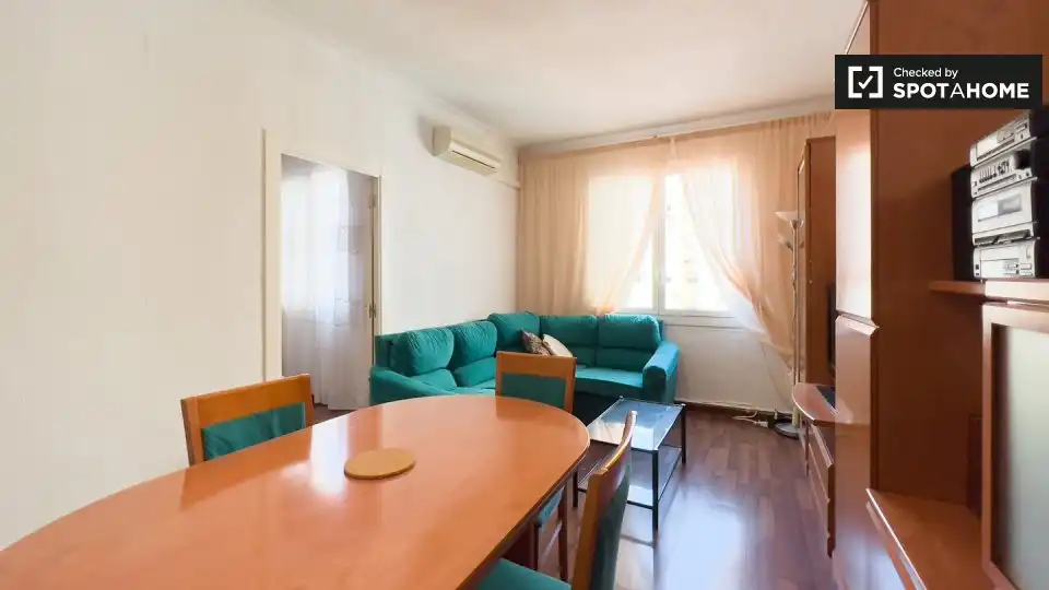 Living room of Flat for rent in Barcelona  with Air Conditioner, Heating and Furnished