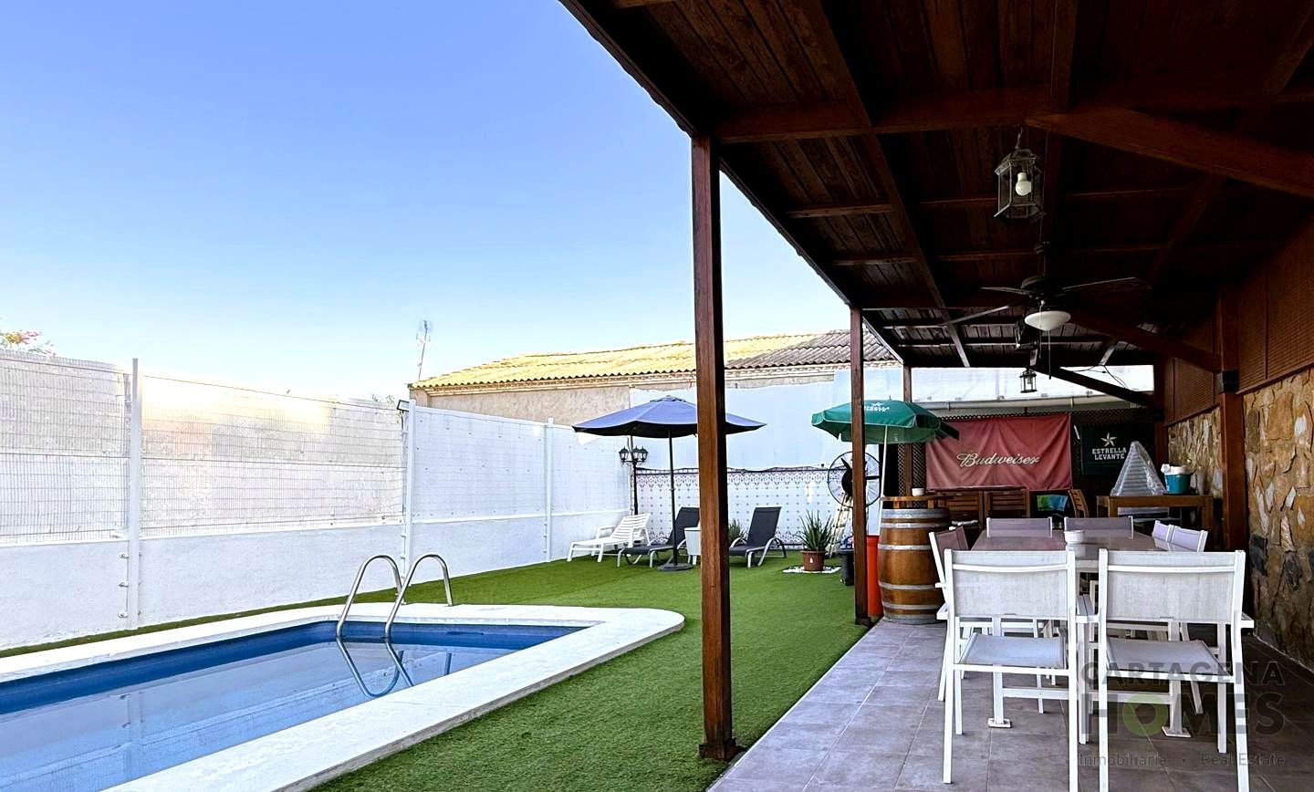 Piscina de Casa o chalet en venta en  Murcia Capital con Aire acondicionado, Jardín privado y Terraza