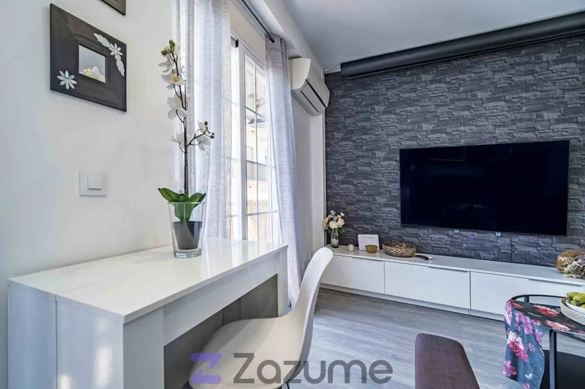 Sala de estar de Apartamento de alquiler en Jávea / Xàbia con Aire acondicionado, Amueblado y Horno