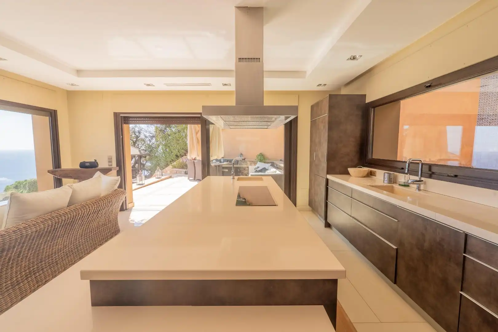 Cuina de Casa o xalet de lloguer en Sant Feliu de Guíxols amb Aire condicionat, Jardí privat i Terrassa