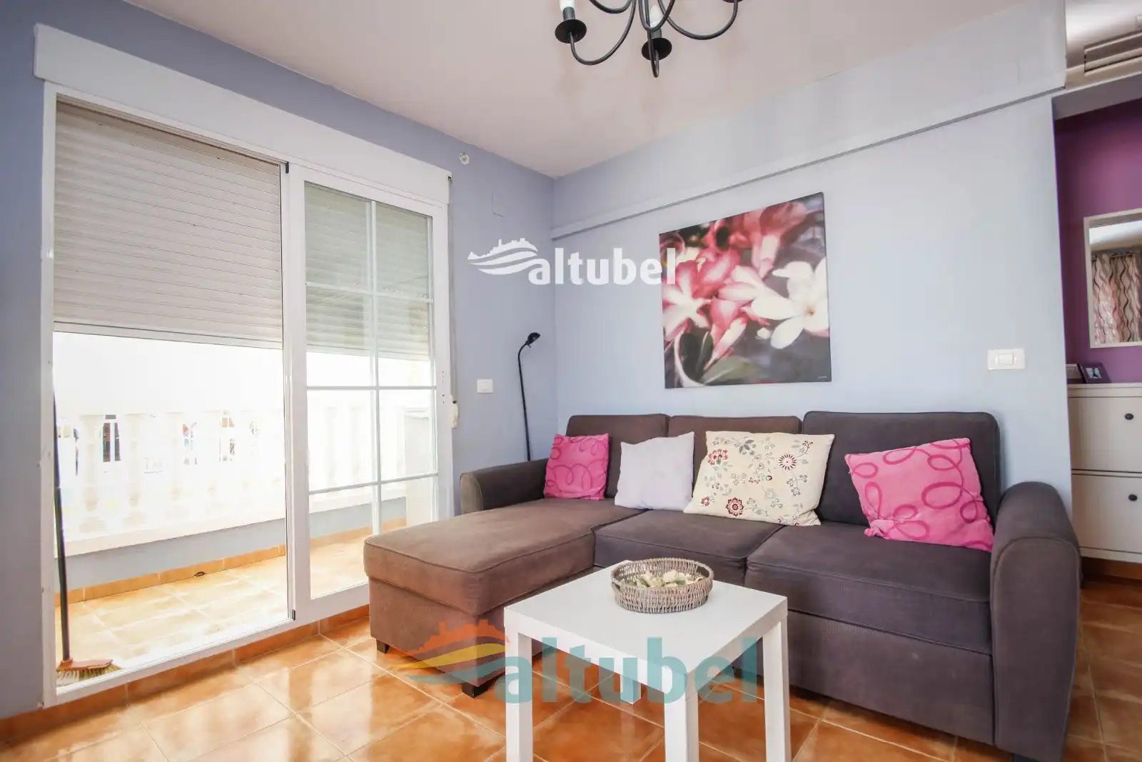 Sala de estar de Ático en venta en Peñíscola / Peníscola con Aire acondicionado, Terraza y Piscina