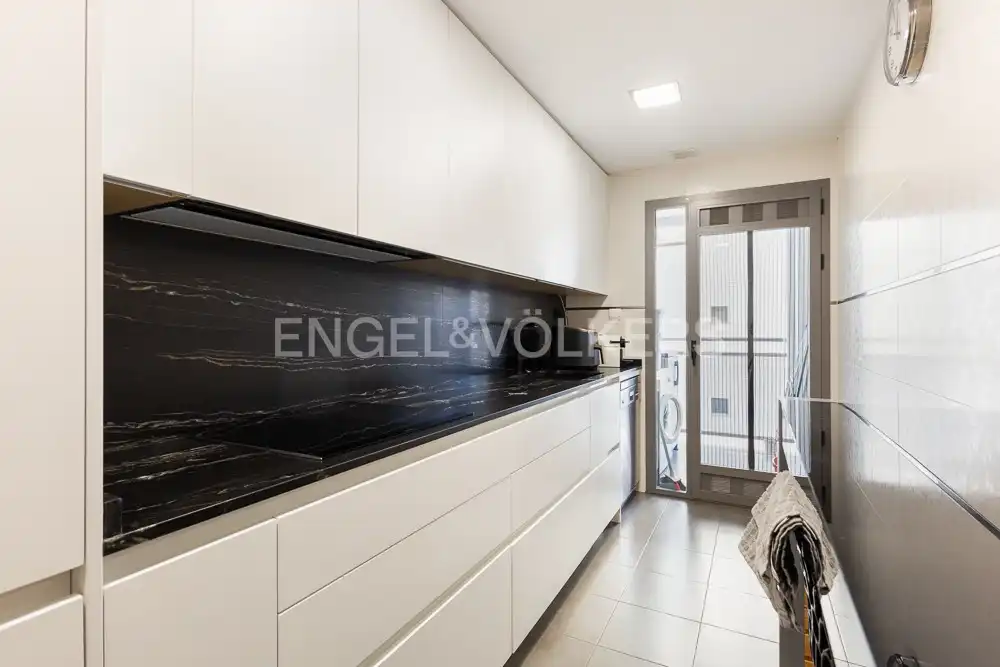 Cocina de Piso de alquiler en Valencia con Aire acondicionado, Calefacción y Parquet