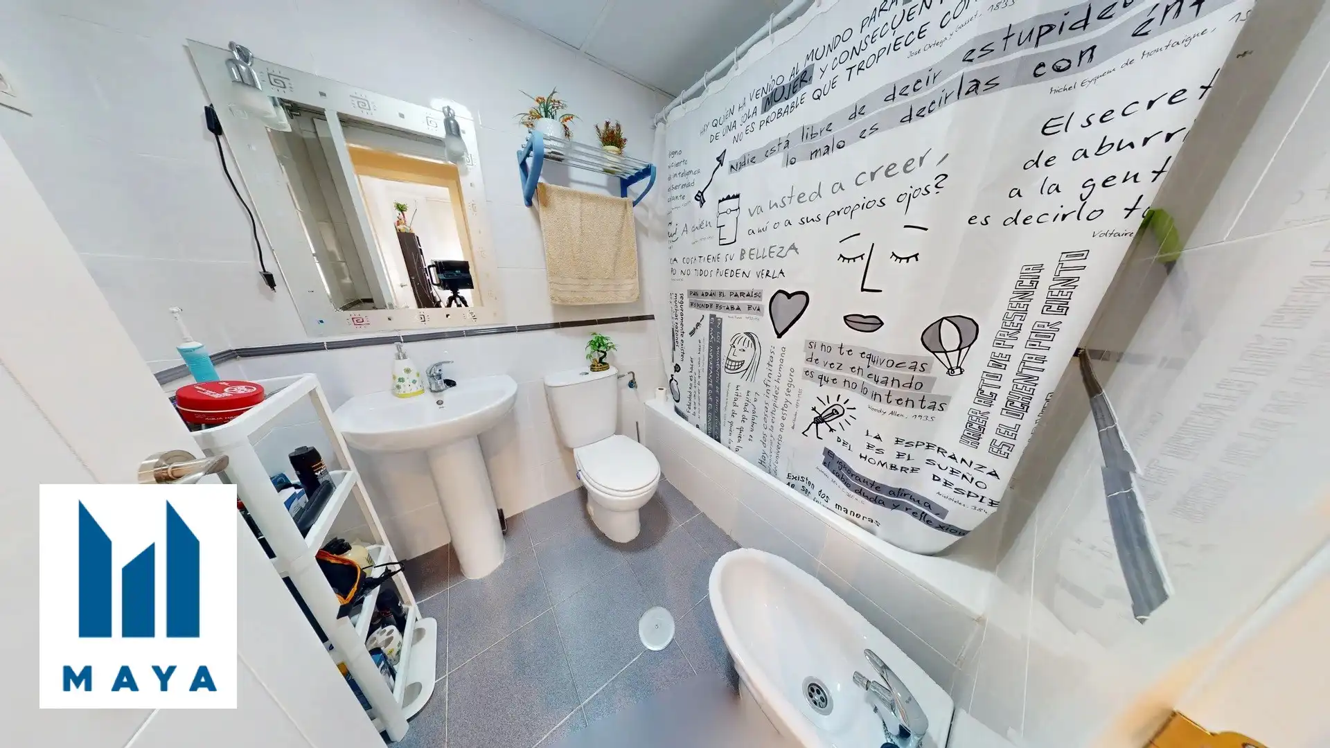 Badezimmer von Dachboden zum Verkauf in Leganés mit Klimaanlage, Heizung und Terrasse