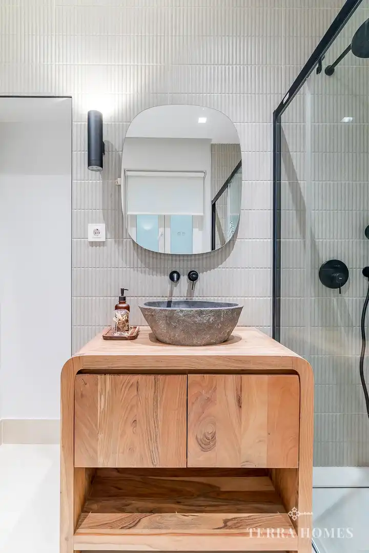 Baño de Apartamento de alquiler en Madrid con Aire acondicionado, Amueblado y Internet