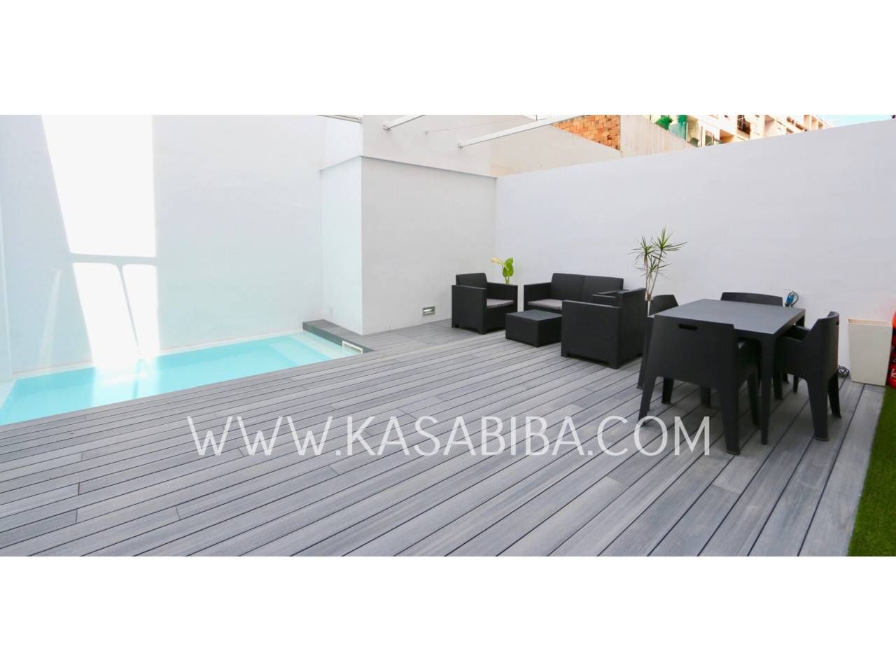 Terrace of Flat to rent in  Valencia Capital  with Air Conditioner, Parquet flooring and Terrace