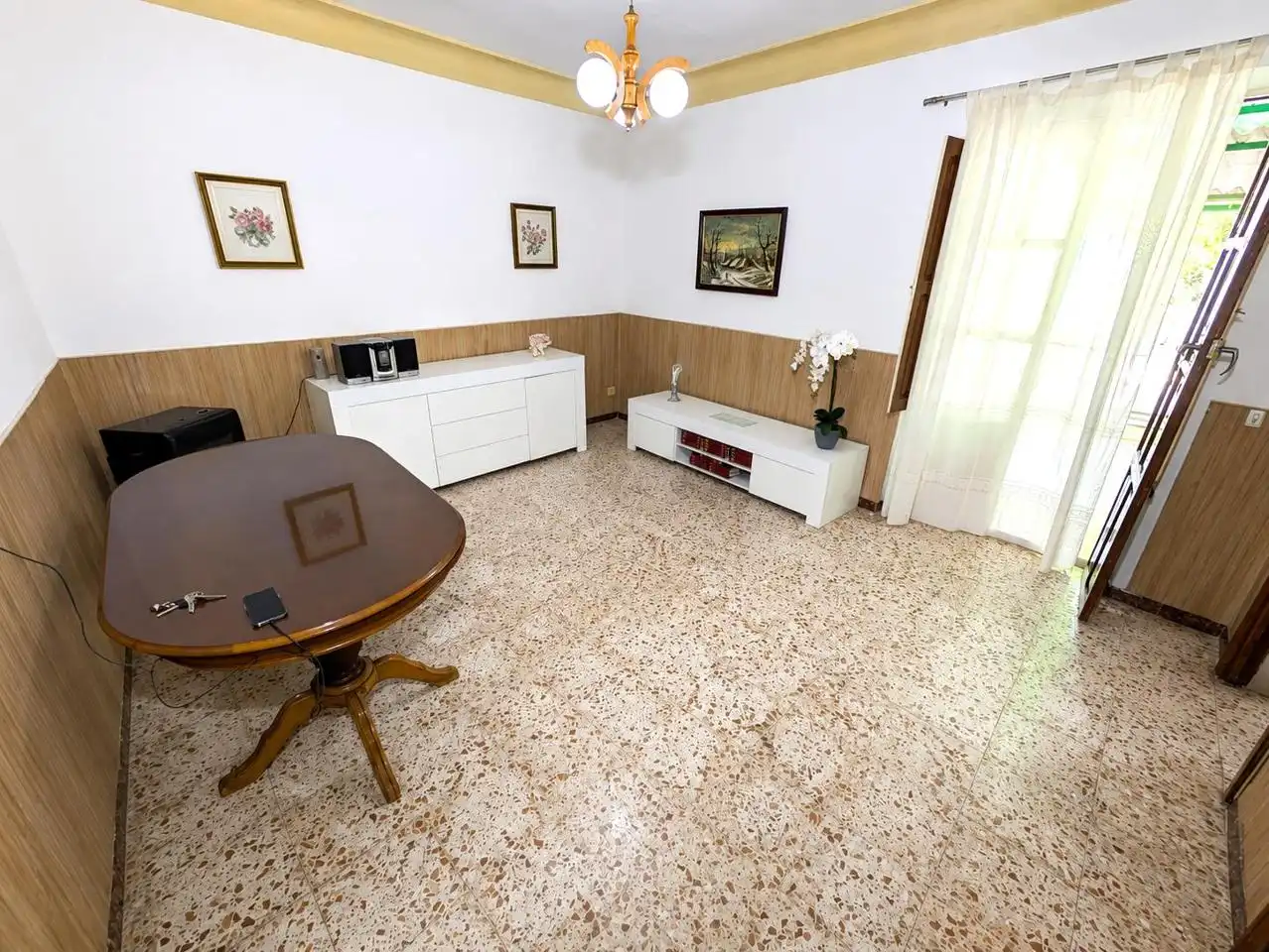 Sala de estar de Casa o chalet en venta en Puebla de la Calzada con Jardín privado y Terraza