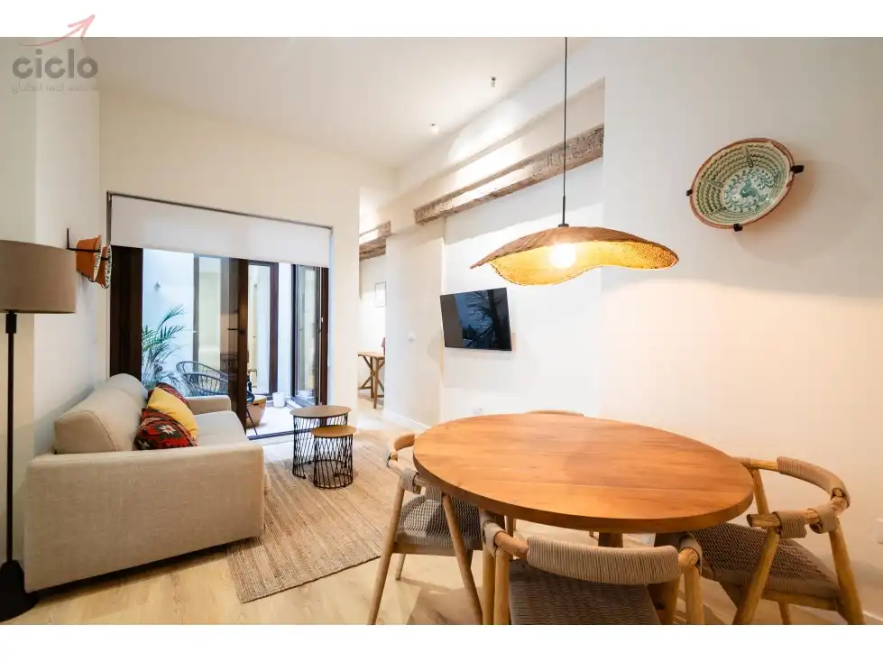Sala de estar de Piso de alquiler en Sevilla con Terraza, Piscina y Amueblado