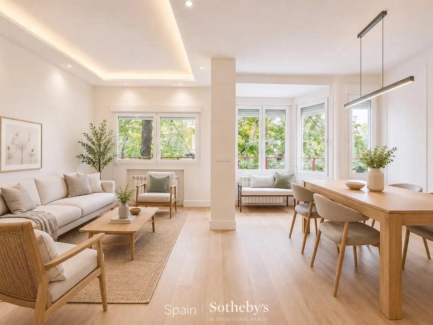 Wohnzimmer von Wohnungen zum Verkauf in Madrid mit Klimaanlage und Heizung