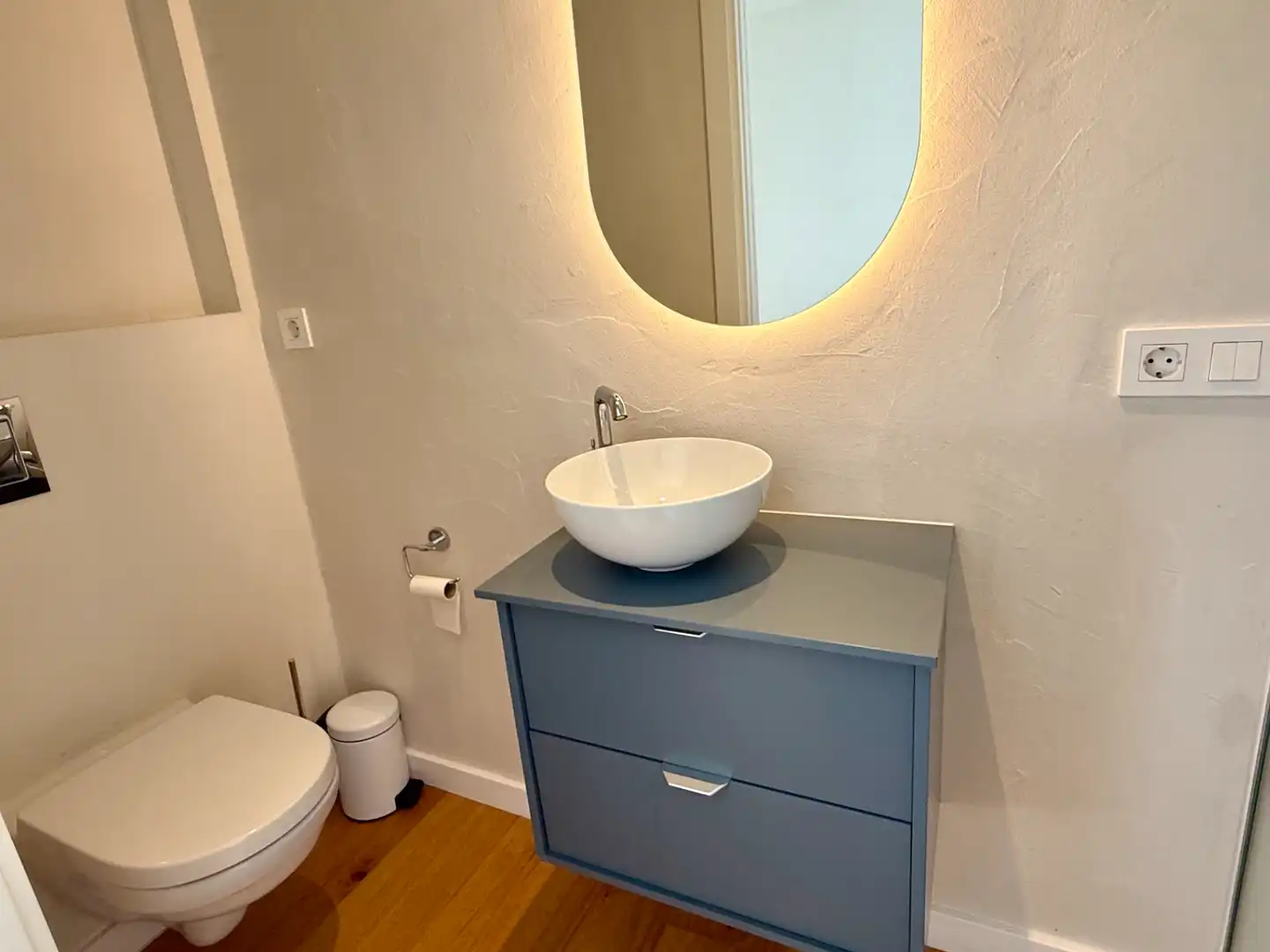 Badezimmer von Einfamilien-Reihenhaus zum Verkauf in Palafrugell mit Klimaanlage, Möbliert und Balkon