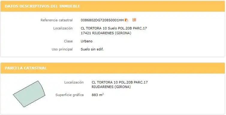 Terreno rústico en venta en CL TORTOLA 10