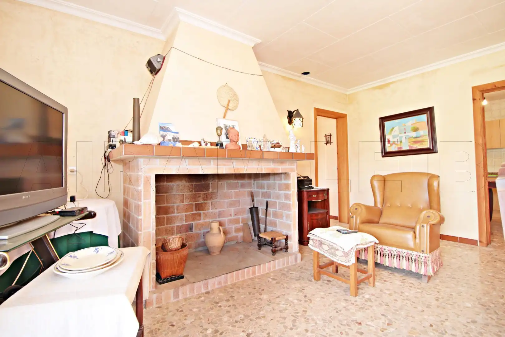 Sala de estar de Casa o chalet en venta en Selva con Terraza y Piscina