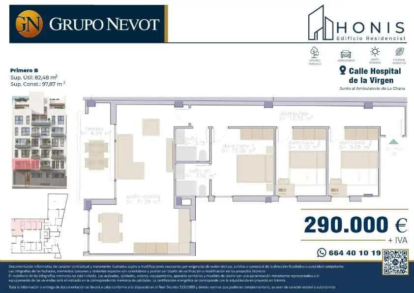 Piso en venta en Calle Hospital de la Virgen, 9, Angustias - Chana - Encina