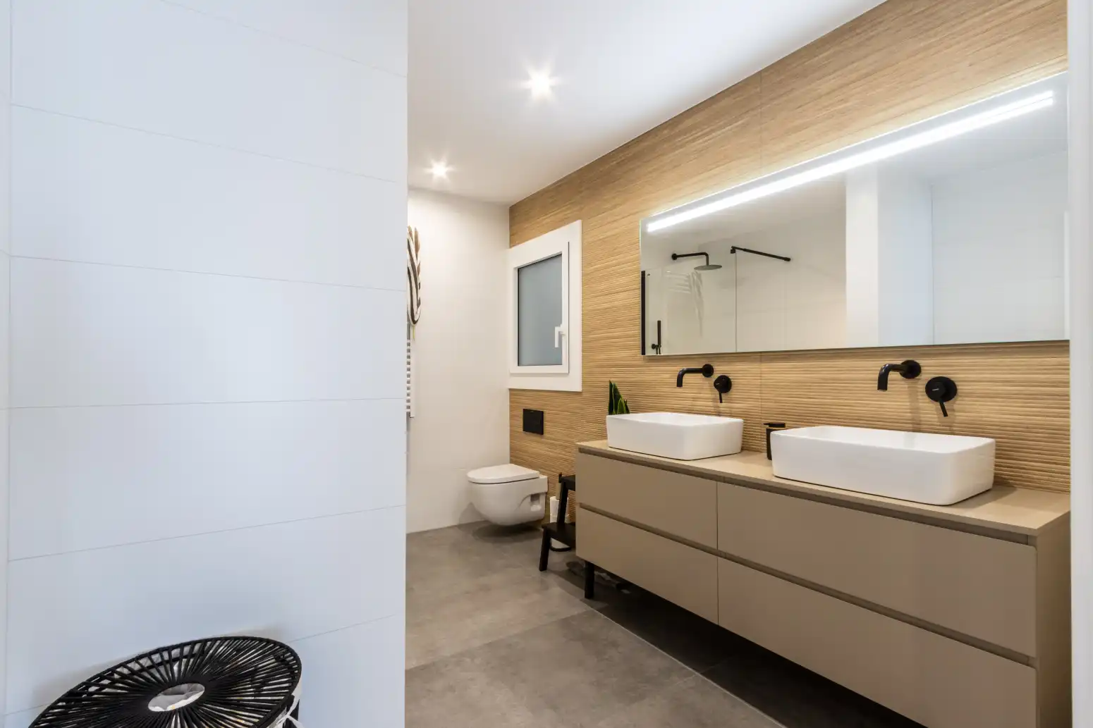 Badezimmer von Wohnung zum Verkauf in Terrassa mit Klimaanlage, Heizung und Parkett