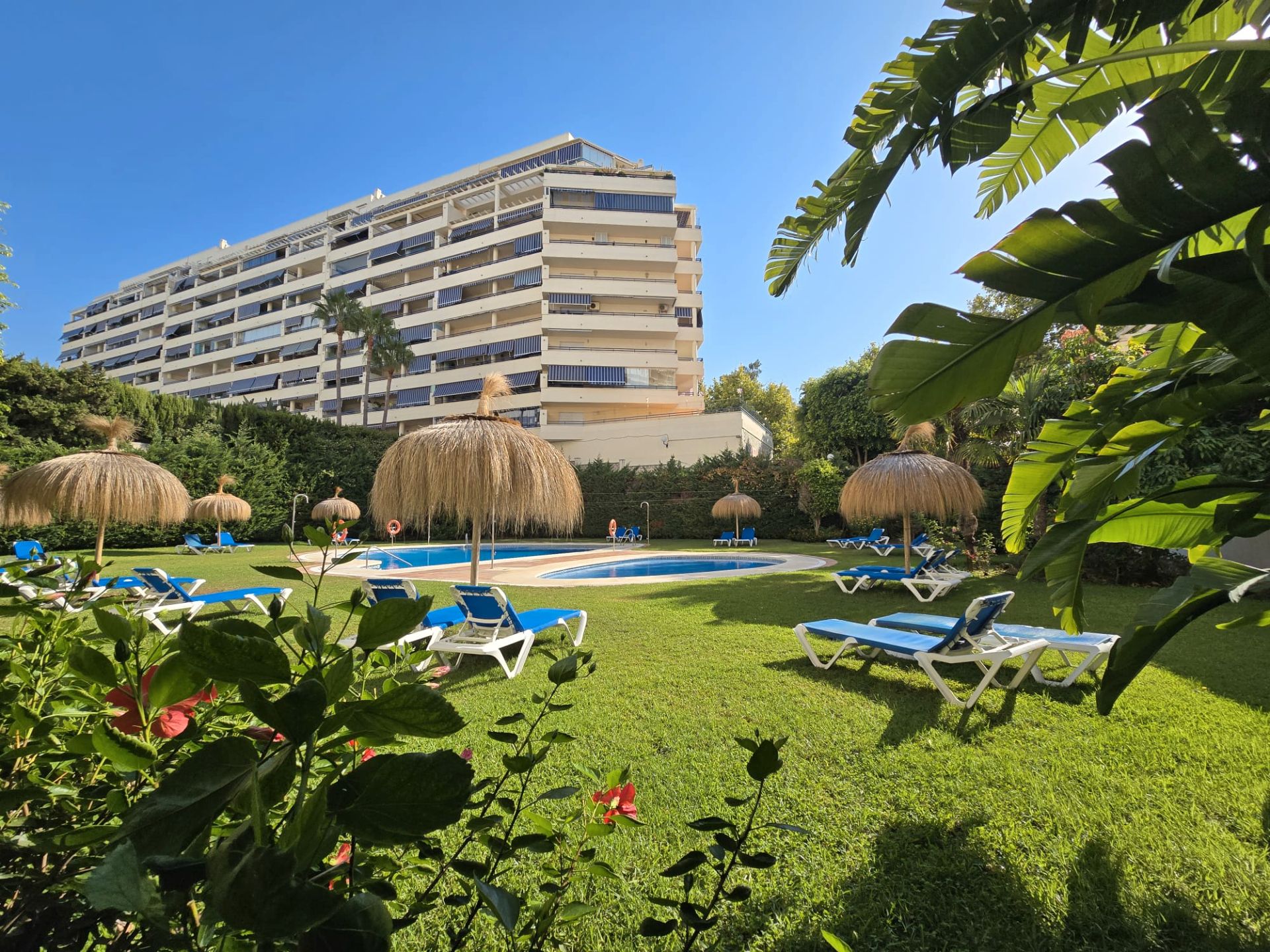Garden of Flat to rent in Marbella  with Air Conditioner, Terrace and Furnished