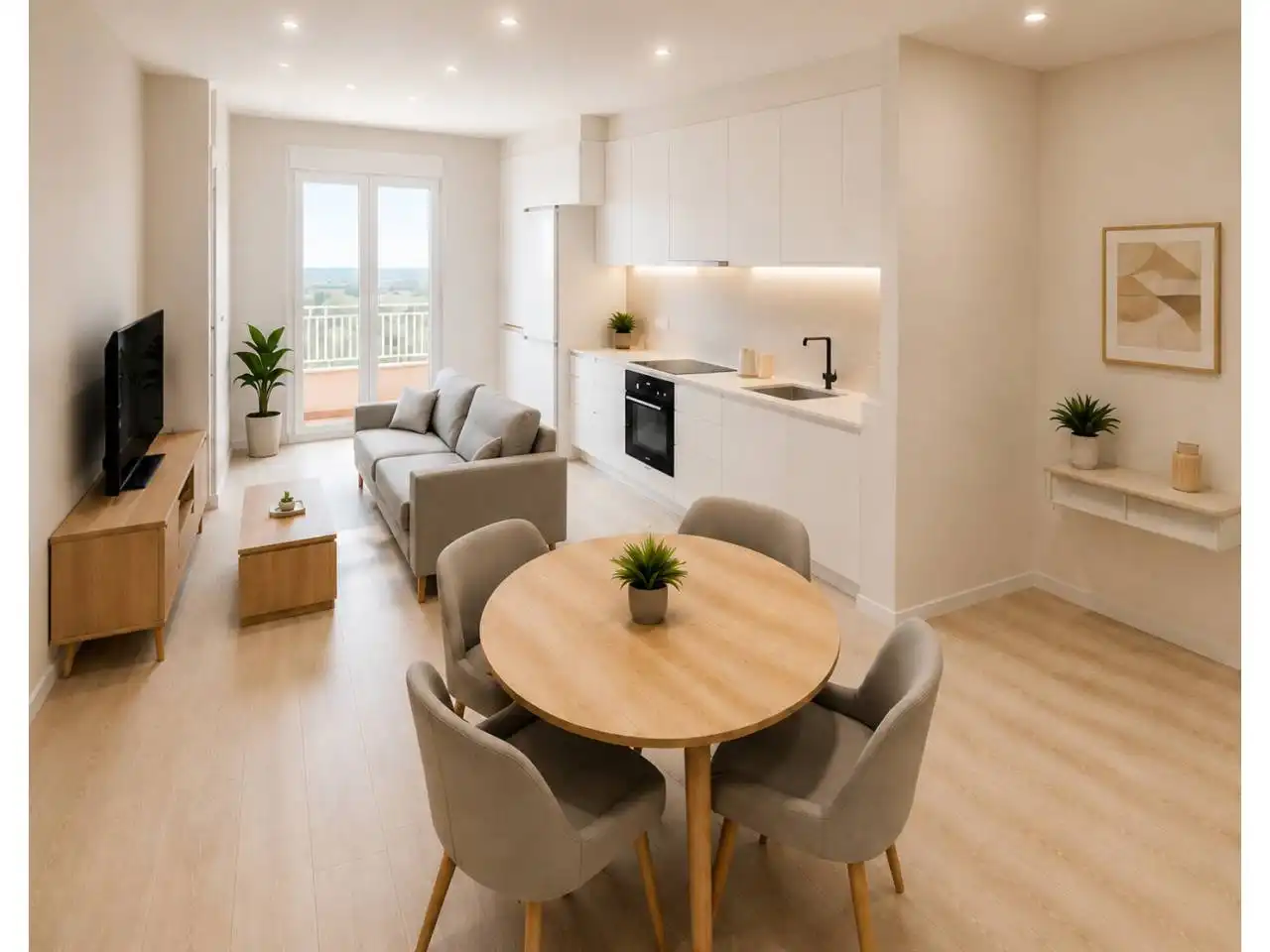 Sala de estar de Piso en venta en Barbastro con Aire acondicionado, Calefacción y Parquet
