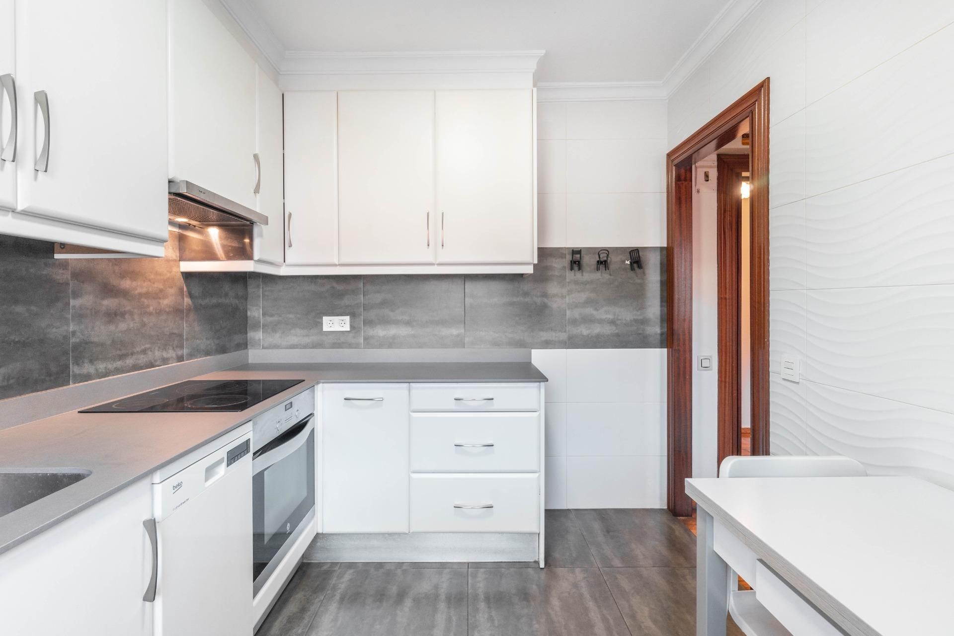 Kitchen of Flat for sale in Oviedo   with Heating, Terrace and Storage room