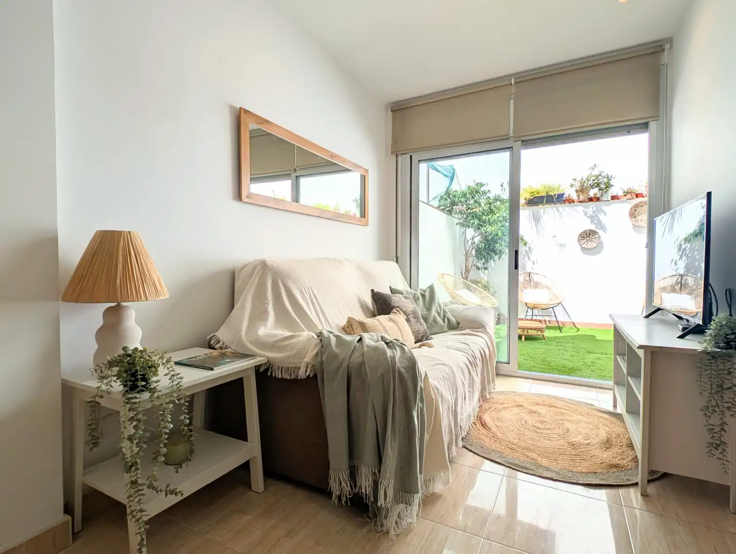 Wohnzimmer von Erdgeschoss zum Verkauf in Mataró mit Klimaanlage, Heizung und Terrasse