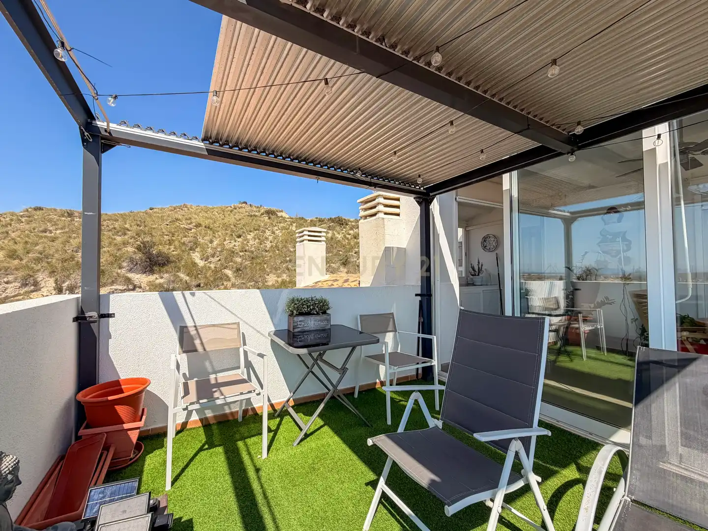 Terraza de Apartamento en venta en Mutxamel con Aire acondicionado, Trastero y Piscina