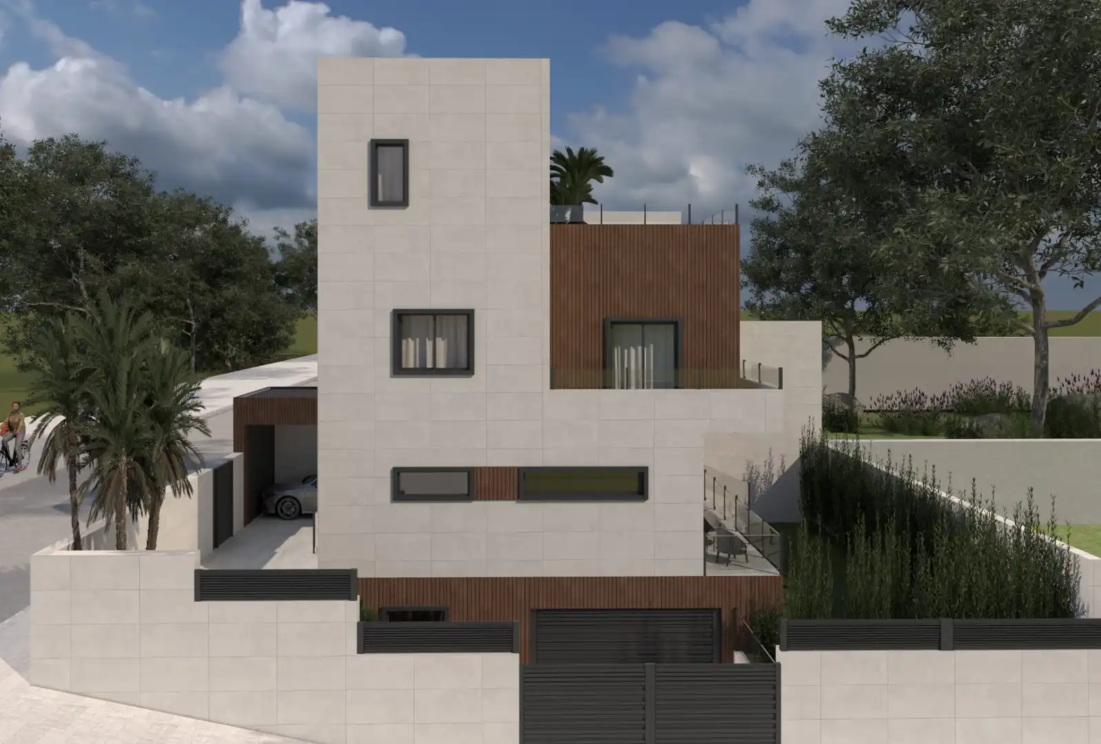 Vista exterior de Casa adosada en venta en Leganés