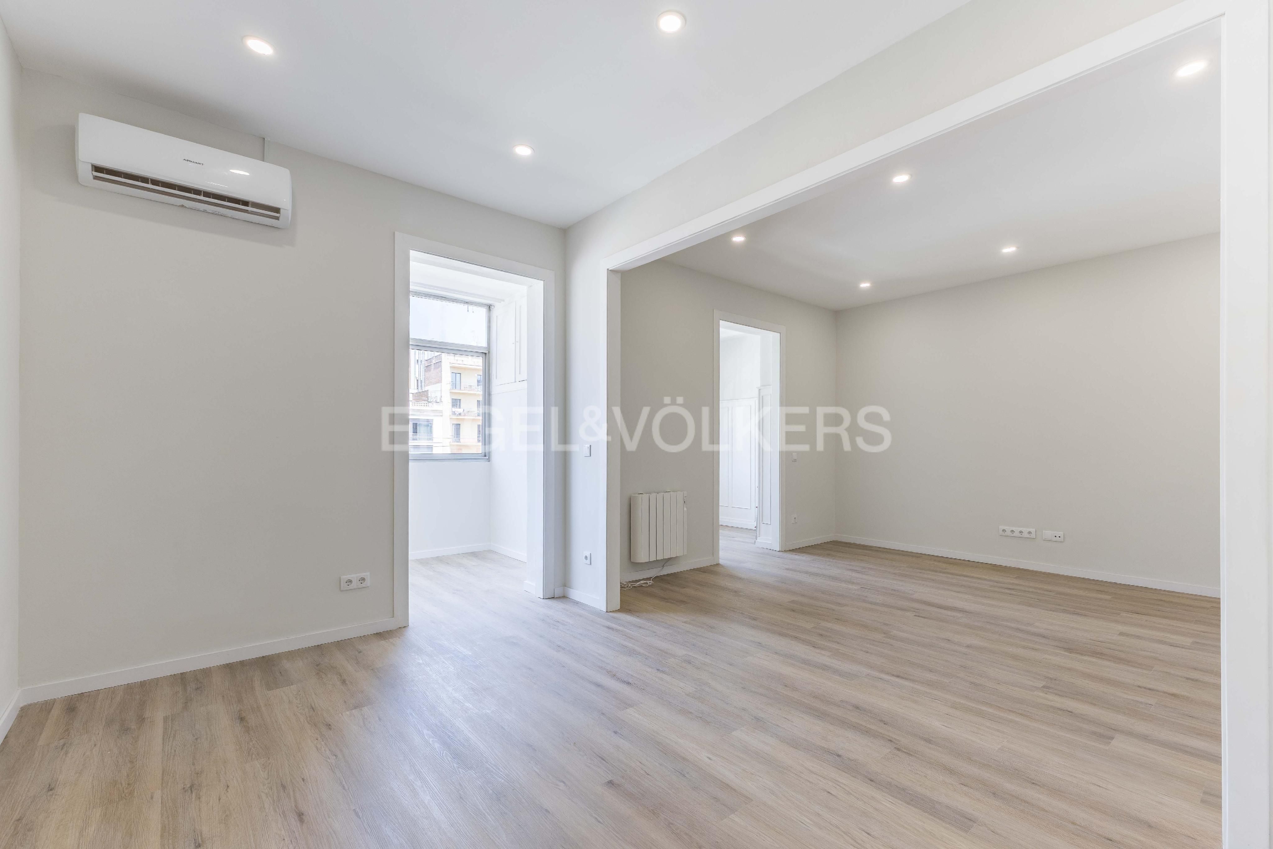 Living room of Apartment to rent in  Barcelona Capital  with Air Conditioner, Heating and Parquet flooring