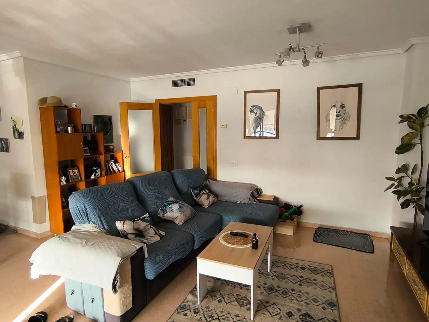 Sala d'estar de Àtic de lloguer en Alicante / Alacant amb Calefacció, Jardí privat i Terrassa
