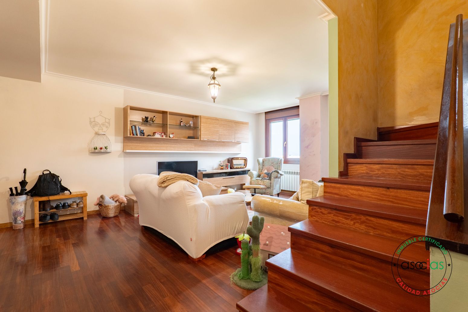 Living room of Flat for sale in Gijón   with Heating, Parquet flooring and Storage room