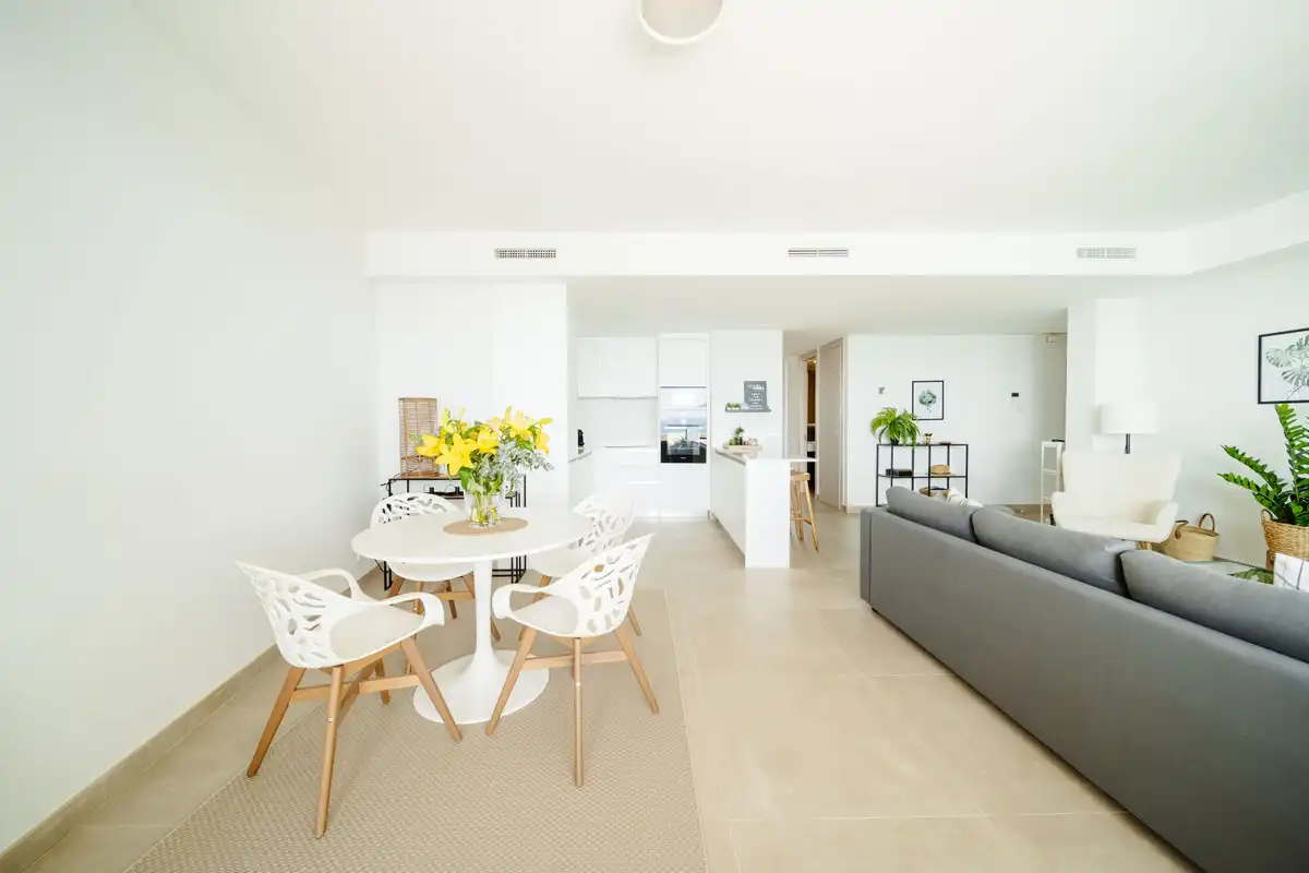 Living room of Apartments for sale in Mijas  with Air Conditioner, Terrace and Furnished
