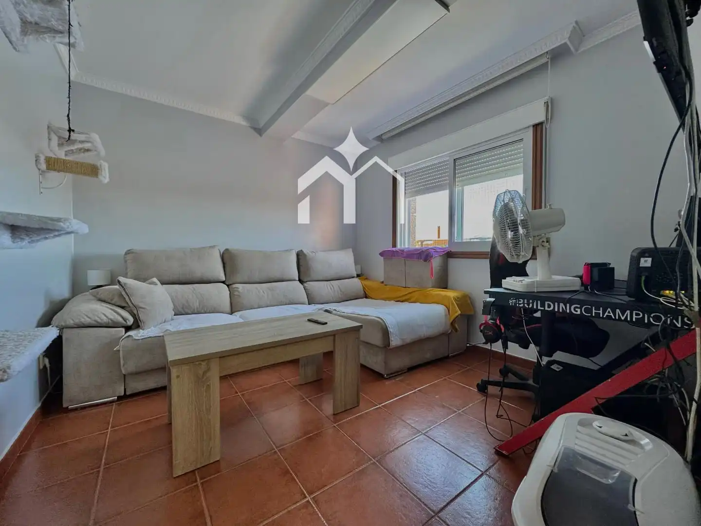 Living room of Houses for sale in Moaña  with Heating, Parquet flooring and Terrace