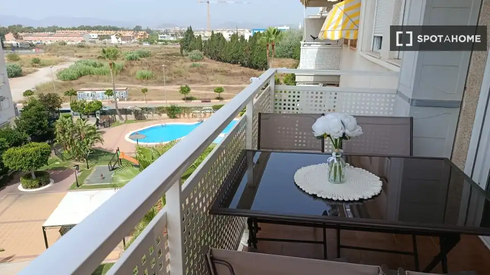 Terrasse von Wohnung zur Miete in Canet d'En Berenguer mit Klimaanlage, Heizung und Möbliert