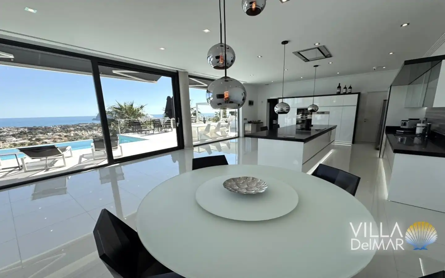 Esszimmer von Haus oder Chalet zum Verkauf in Calpe / Calp mit Klimaanlage, Heizung und Privatgarten