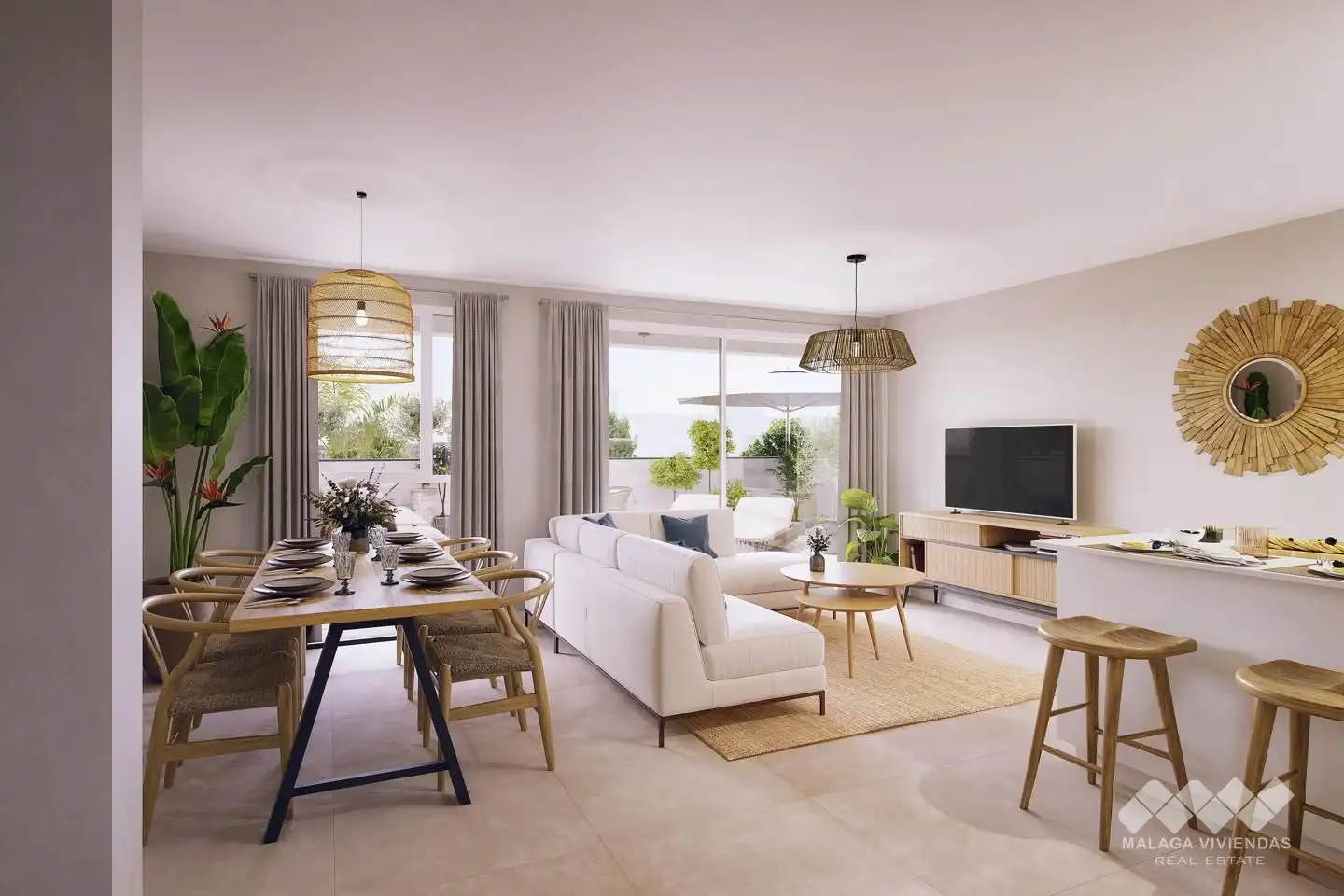 Sala de estar de Piso en venta en Torremolinos con Terraza y Piscina comunitaria