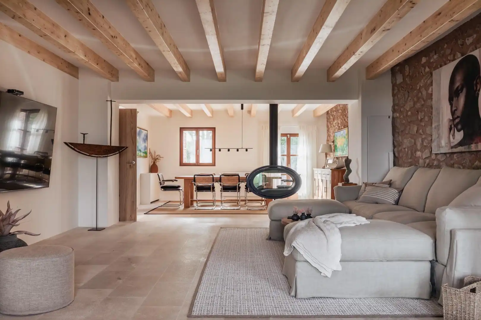 Living room of Country homes for sale in Sant Llorenç des Cardassar  with Air Conditioner, Heating and Private garden