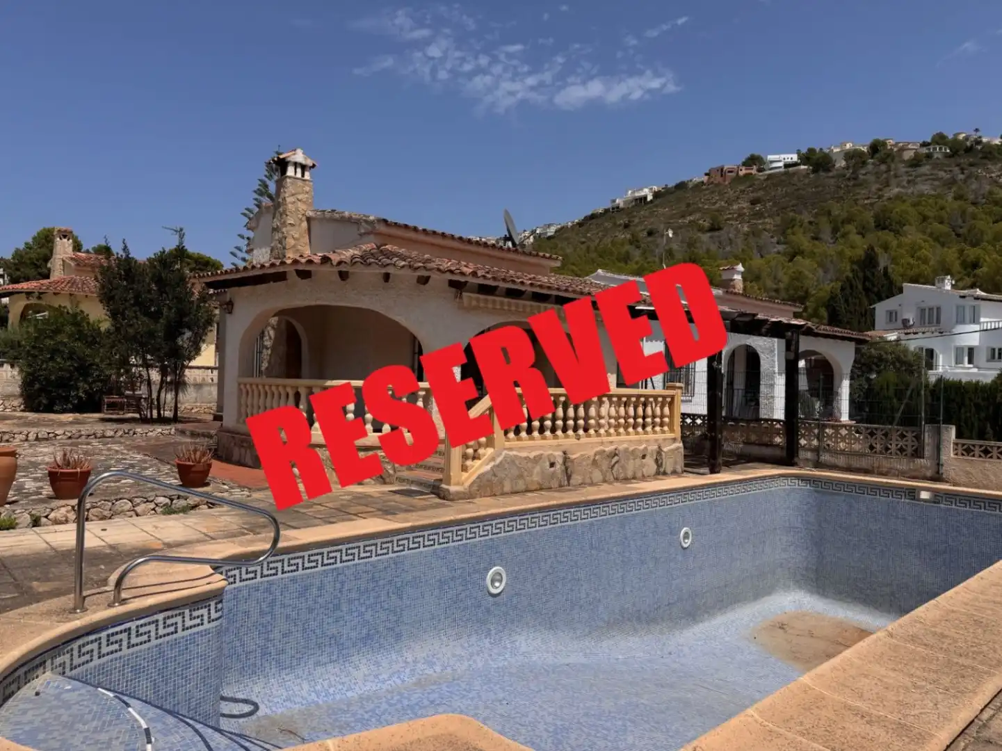 Vista exterior de Casa o chalet en venta en Moraira con Aire acondicionado, Terraza y Piscina