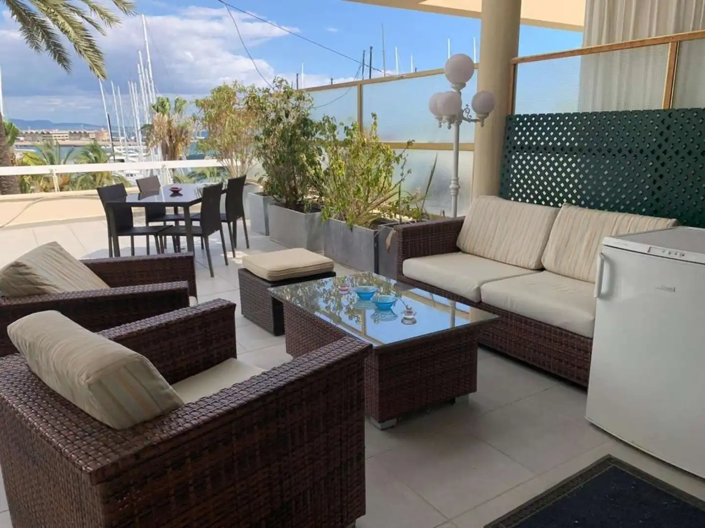 Terraza de Apartamento para compartir en  Palma de Mallorca con Aire acondicionado, Terraza y Amueblado