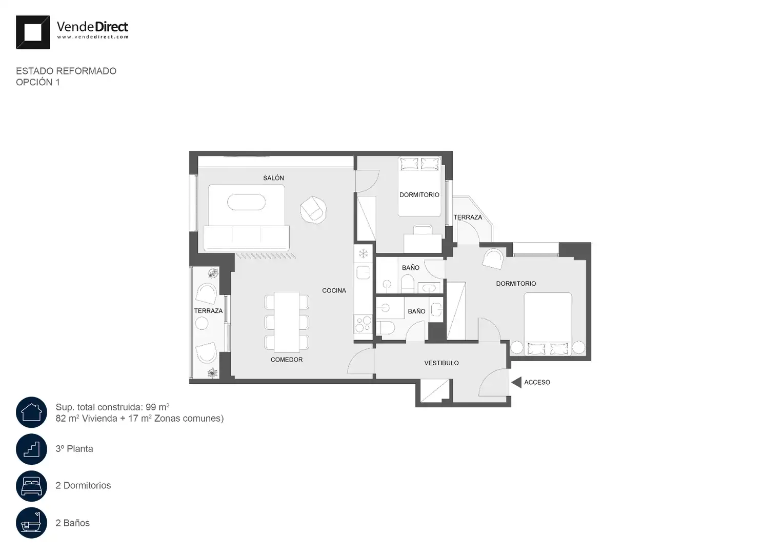 Piso en venta en Madrid con Aire acondicionado, Calefacción y Parquet