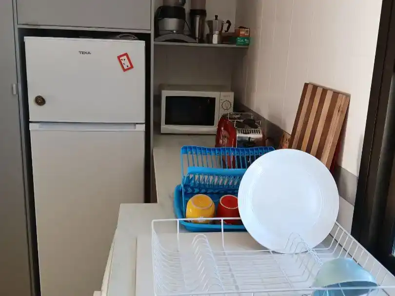 Cuina de Apartament de lloguer en Mijas amb Aire condicionat i Piscina