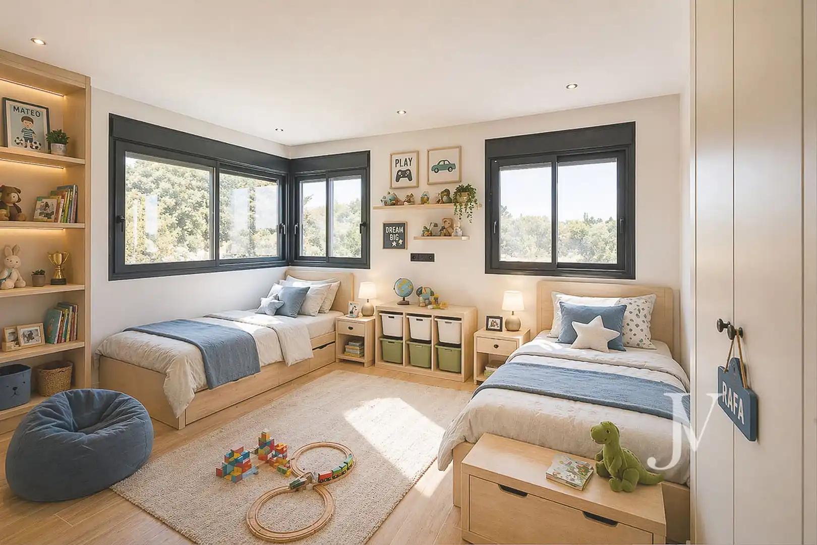 Schlafzimmer von Haus oder Chalet zum Verkauf in Ciudalcampo mit Klimaanlage, Heizung und Privatgarten
