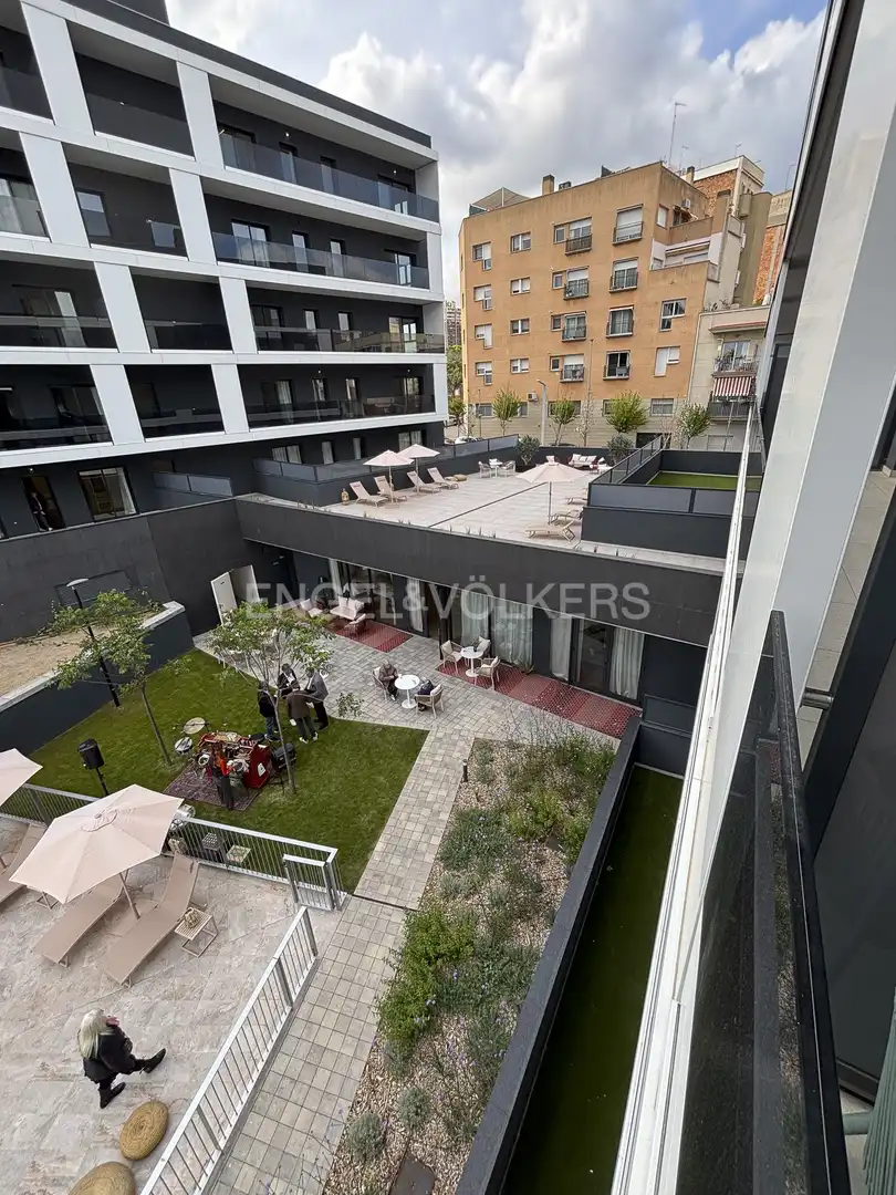 Terrasse von Wohnung zur Miete in Esplugues de Llobregat mit Klimaanlage, Heizung und Parkett