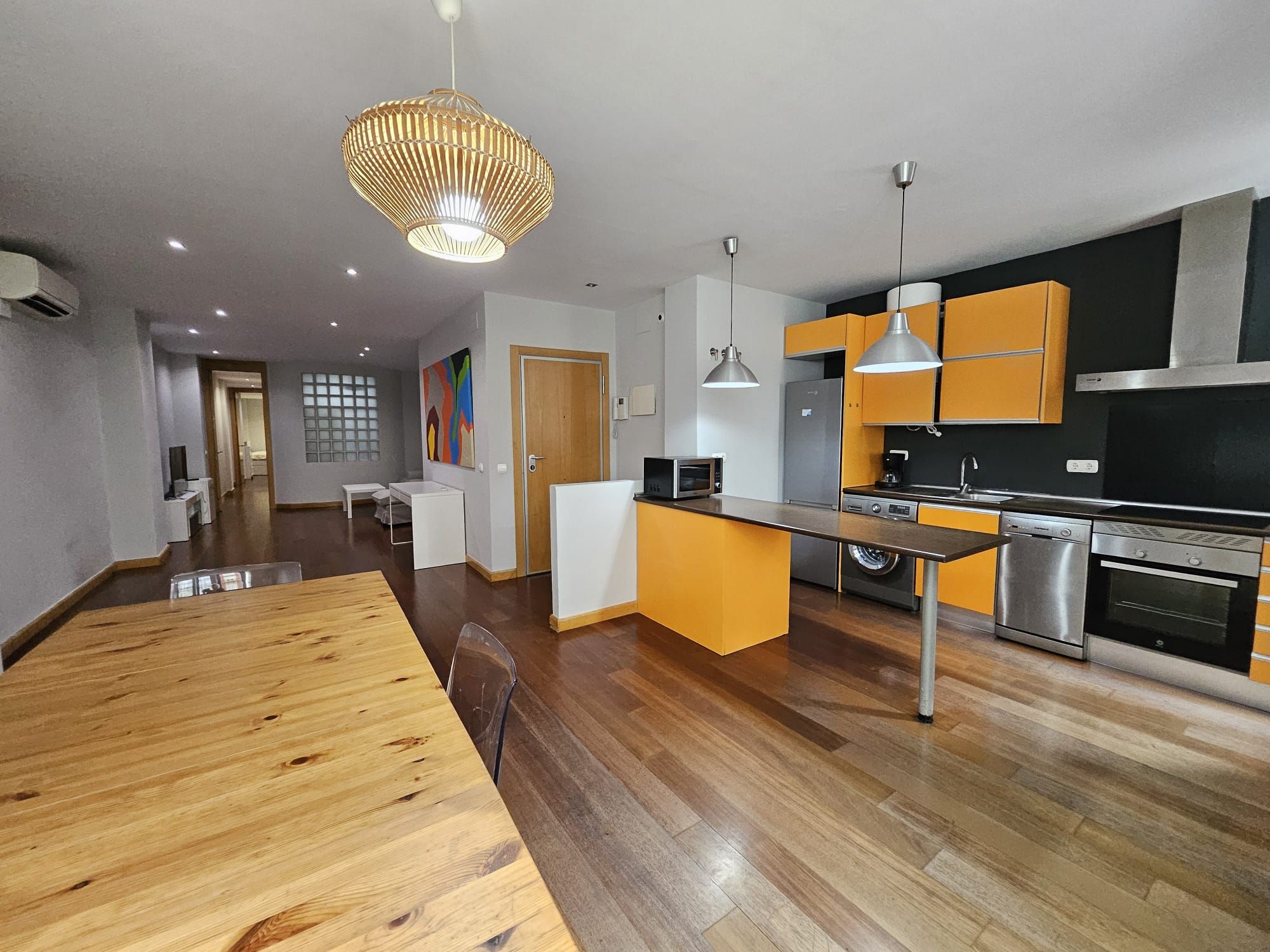 Kitchen of Apartment to rent in  Valencia Capital  with Air Conditioner, Heating and Parquet flooring