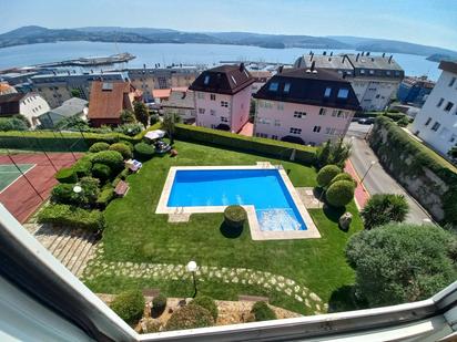 Swimming pool of Flat for sale in Sada (A Coruña)  with Heating, Private garden and Parquet flooring