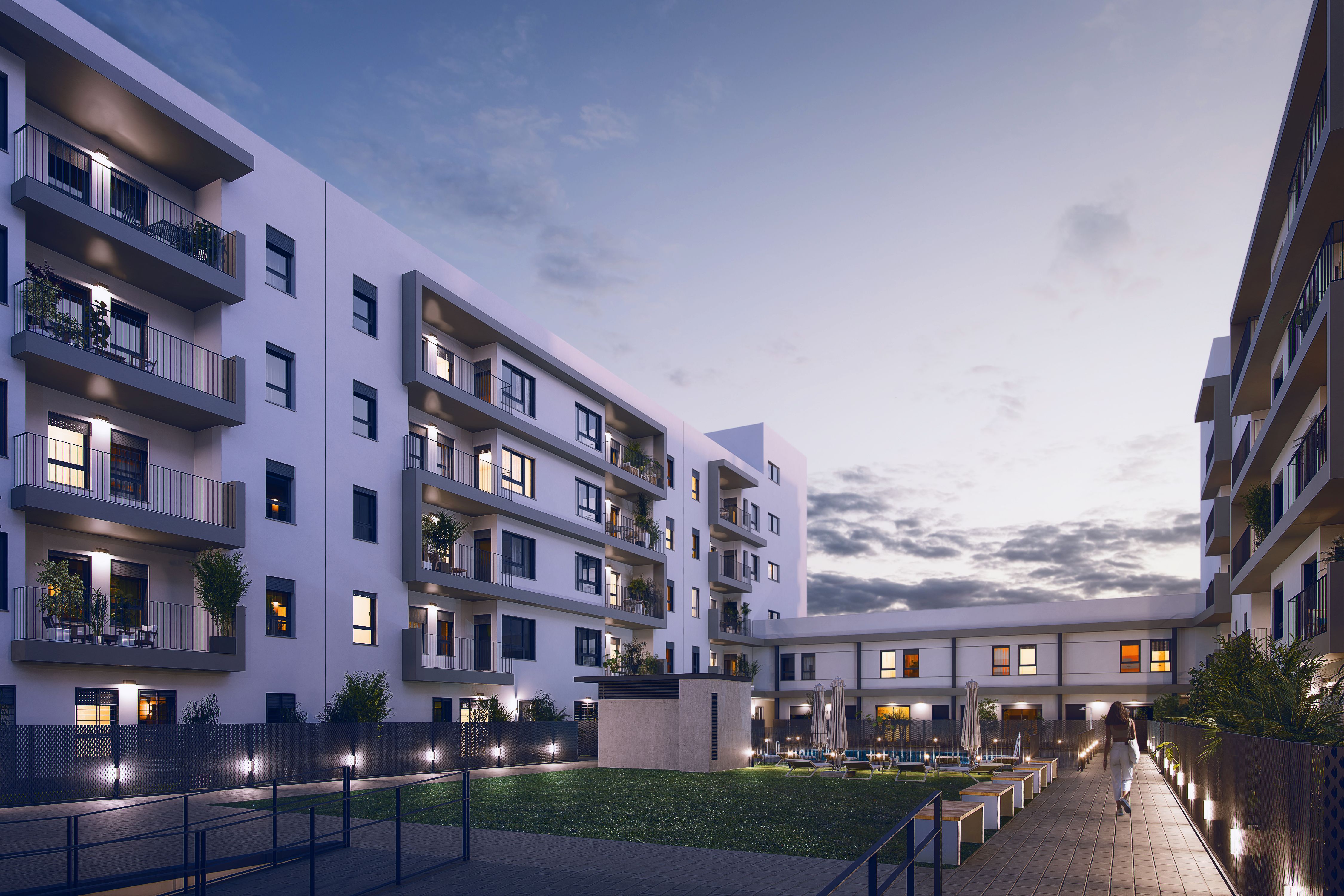 Exterior view of Flat for sale in  Sevilla Capital  with Air Conditioner, Terrace and Community pool