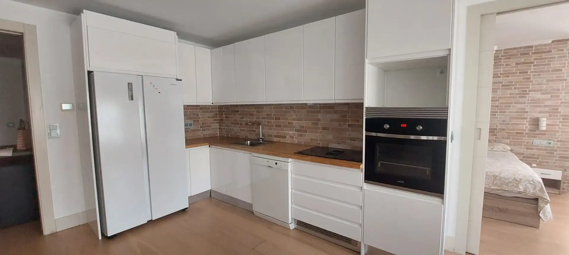 Cuina de Apartament de lloguer en Murcia amb Aire condicionat, Calefacció i Moblat