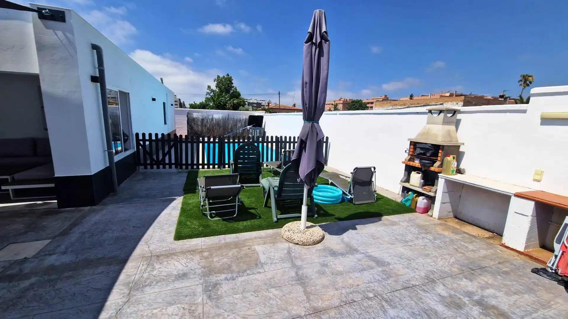 Terrassa de Casa o xalet en venda en El Puerto de Santa María amb Aire condicionat, Jardí privat i Terrassa