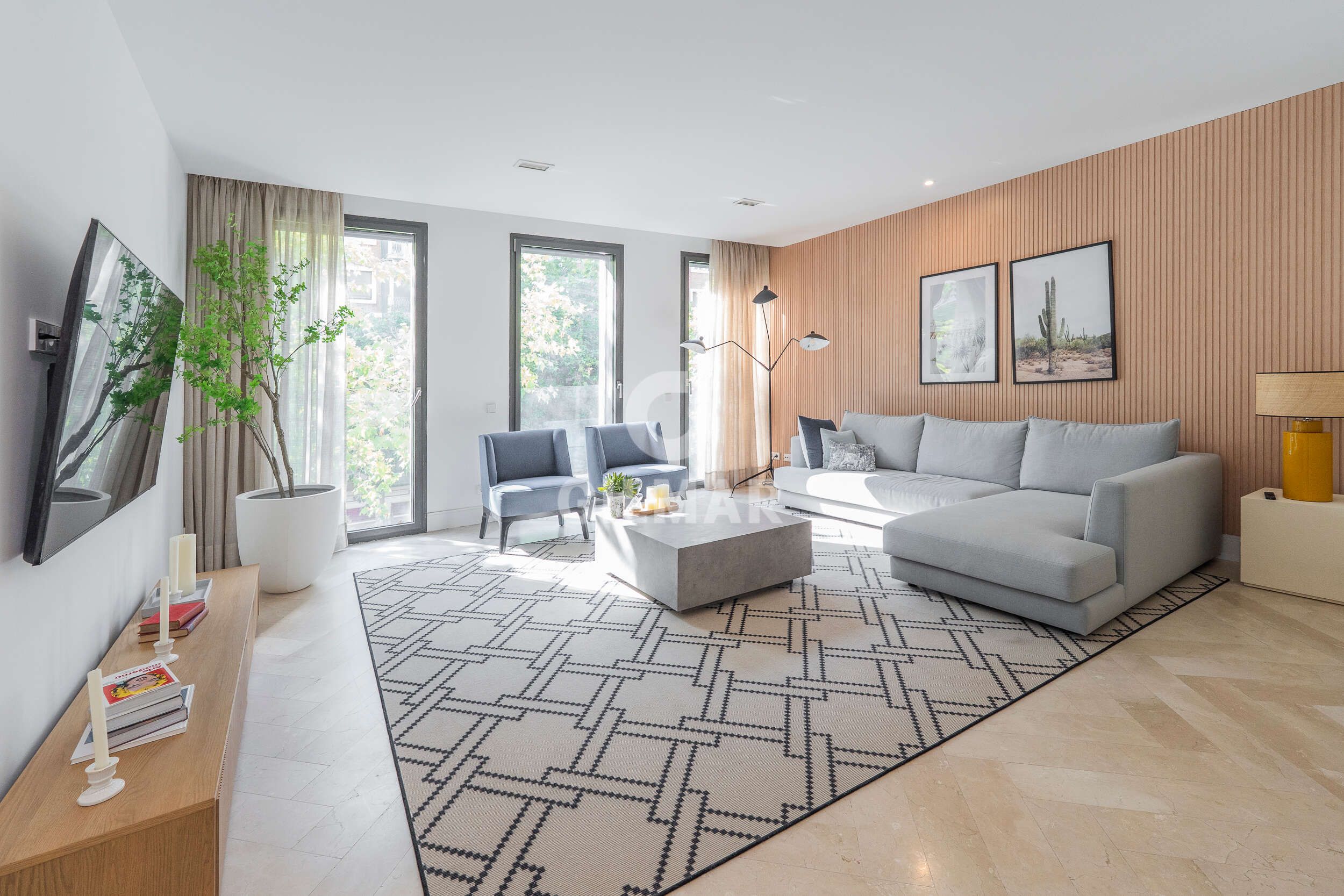 Living room of Flat for sale in  Madrid Capital  with Heating, Storage room and Swimming Pool
