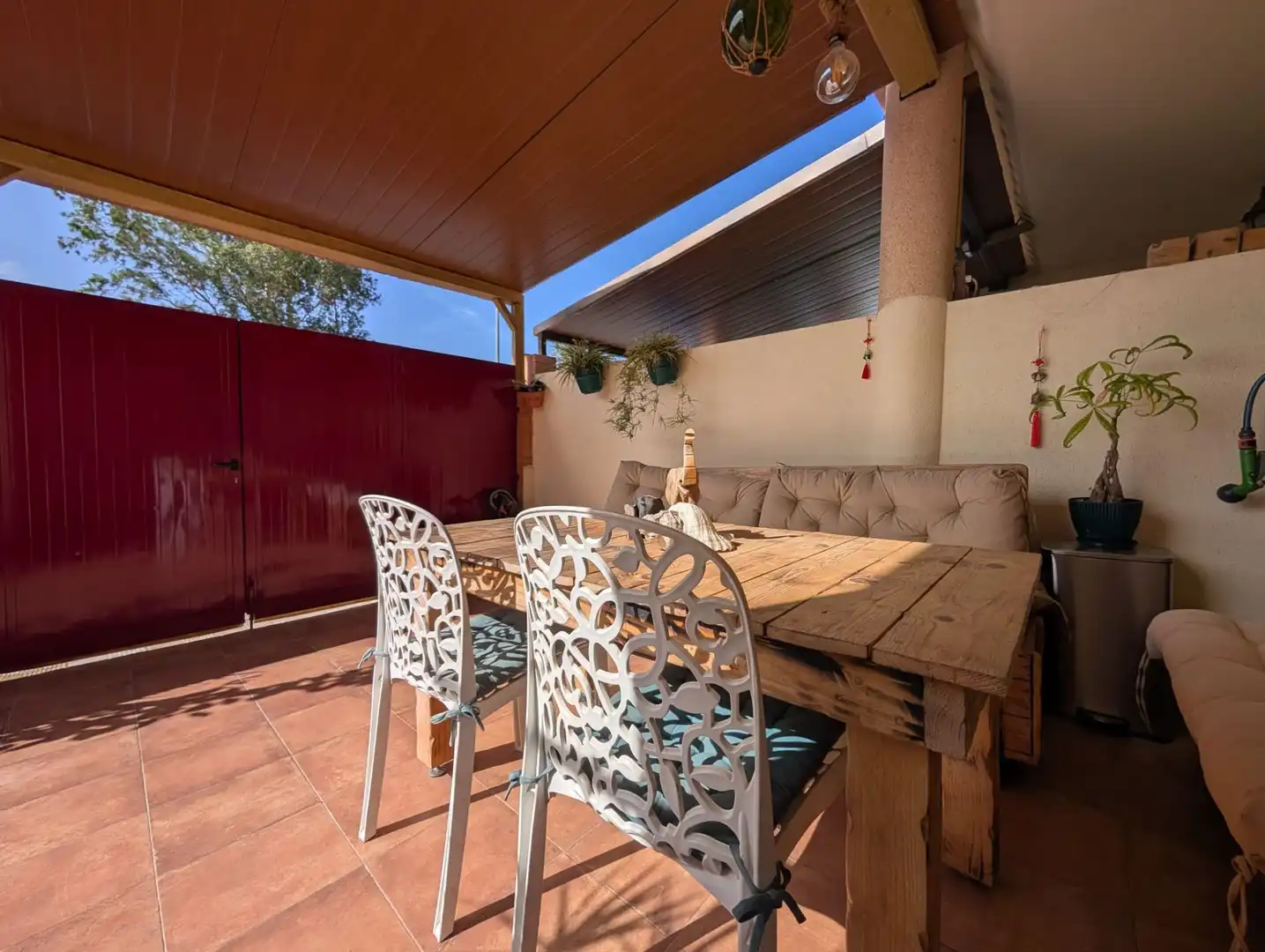 Terraza de Casa adosada en venta en Aljaraque con Aire acondicionado y Piscina comunitaria