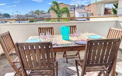 Terrace of Flat for sale in Roses  with Furnished and Community pool