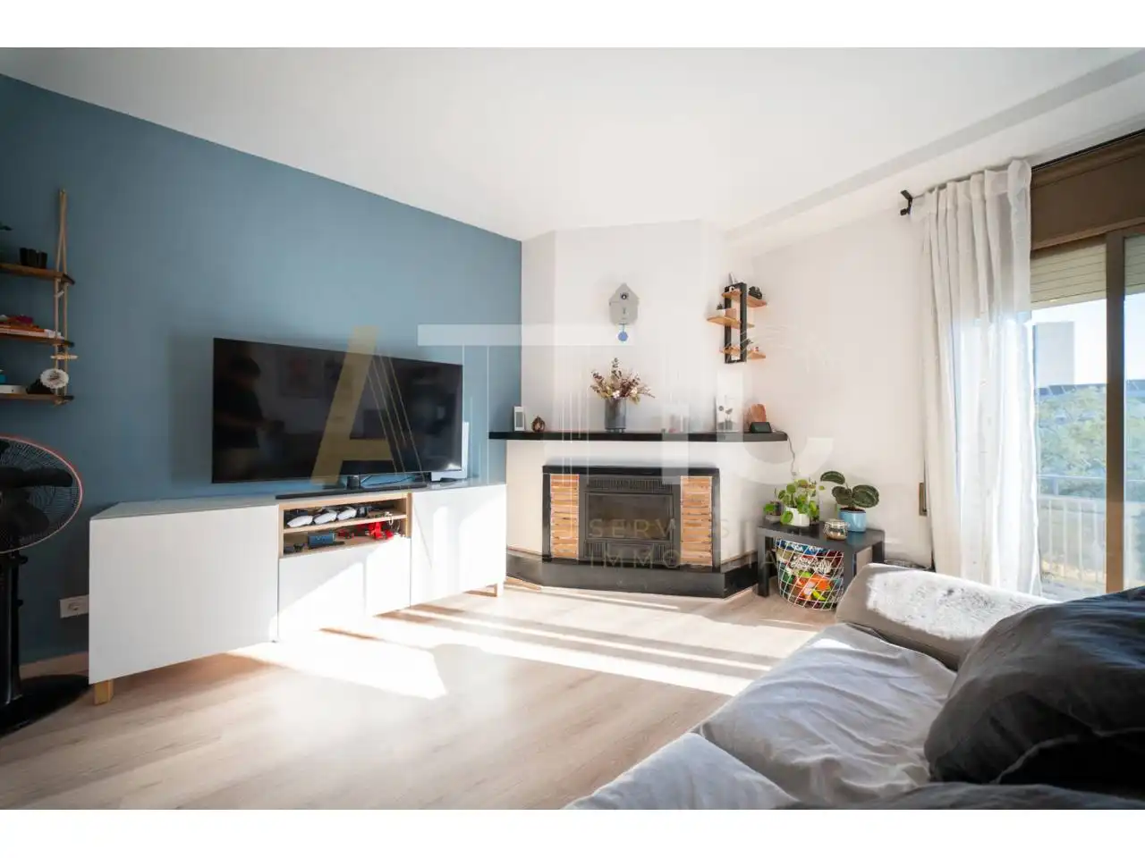Sala de estar de Piso en venta en Sabadell con Aire acondicionado, Calefacción y Parquet